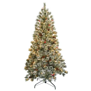 6 ft. Pre-Lit Cashmere Tree with Clear Lights, Plug-In