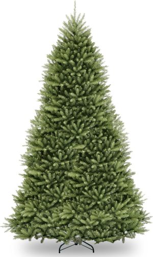 National Tree Company 12 ft Unlit Dunhill Fir Artificial Full Christmas Tree, 7,794 Tips, Includes Stand, Green