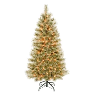 4.5 ft. Pre-Lit Arcadia Pine Cashmere Tree with Clear Lights, Plug-In