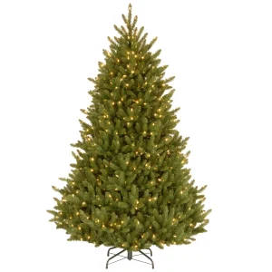 7.5 ft. Pre-Lit Natural Fraser Medium Fir Tree with Clear Lights, Plug-In