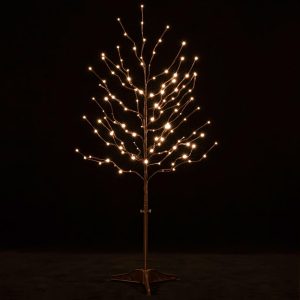 TYBEEU Star Light Tree Set 4ft, 5ft and 6ft with 128/216/256 Warm White LEDs for Holiday Decor - Dimmable, UL Certified, Waterproof - Ideal for Indoor and Outdoor Decoration