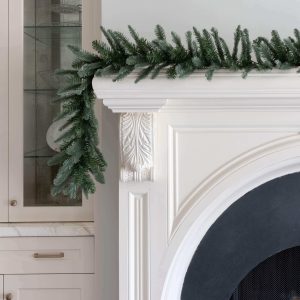 9' x 12 King Noble Fir Garland with Warm White LED Lights (Plug Operated)