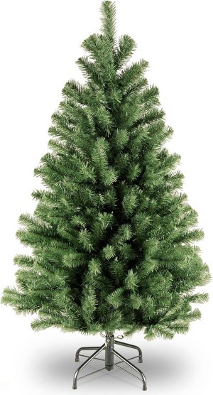 National Tree Company 4 ft Unlit North Valley Spruce Mini Artificial Christmas Tree, 307 Tips, Includes Stand, Green