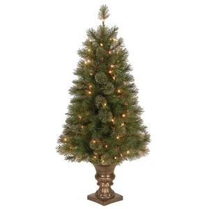 4 ft. Pre-Lit Atlanta Spruce Tree with Clear Lights, Plug-In