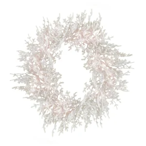 30 in. Pre-Lit HGTV Home Collection Christmas by the Sea Coral Wreath