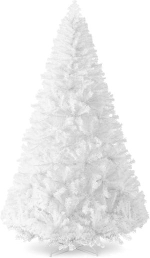 Best Choice Products Artificial Christmas Tree, 6ft Premium Unlit Hinged Design, Dense Branches Realistic Holiday Décor w/Easy Assembly, Base