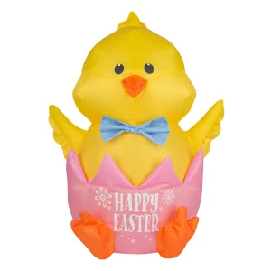 20 in. Inflatable Waving Chick Easter Decoration