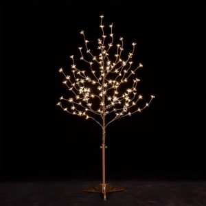 TYBEEU Lighted Cherry Blossom Tree Set 4ft, 5ft and 6ft with 144/184/240 Warm White LED Lights for Holiday Decor - Dimmable, UL Certified, Waterproof - Ideal for Indoor and Outdoor Decoration