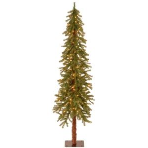6 ft. Pre-Lit Hickory Cedar Tree with Clear Lights, Plug-In
