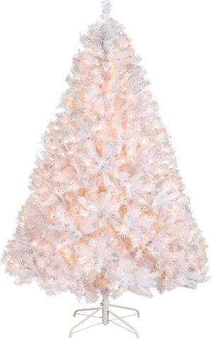 National Tree Company 7.5 ft Pre-Lit Winchester Pine Artificial Christmas Tree, 500 Clear Lights, 1,198 Tips, Includes Stand, Green