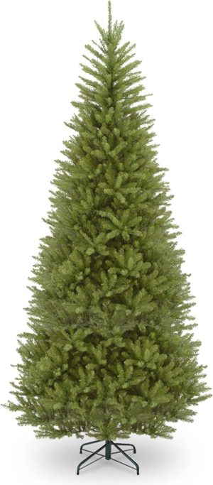 National Tree Company 6.5 ft Unlit Dunhill Fir Slim Artificial Christmas Tree, 1,184 Tips, Includes Stand, Green