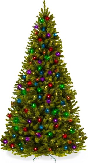 Best Choice Products Artificial Christmas Tree, 6ft Premium Pre-Lit Realistic Spruce Holiday Décor w/Dense Branches, Metal Base - Green Spruce