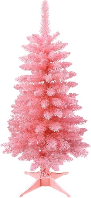 Small Christmas Tree, 3FT Artificial Tabletop Mini Christmas Tree for Office, Desk, Indoor, Outdoor, Holiday Xmas Party Decoration, Not Pre-lit Lights, Easy Assembly, Green