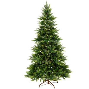 6.5 ft. Festive Fern Tree with Clear Lights, Plug-In
