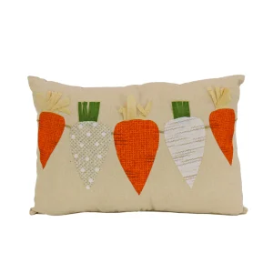 18 in. by 10 in. String of Carrots Easter Decorative Pillow