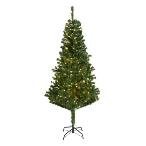 6 ft. Pre-Lit Linden Spruce Tree with Warm White LED Lights