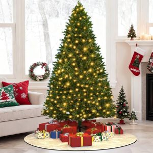 LEVELEVE Premium Pre-Lit 6FT Classic Artificial Holiday Christmas Tree w/1,000 Branch Tips,250 LED Lights for Home,Office,Party Decoration