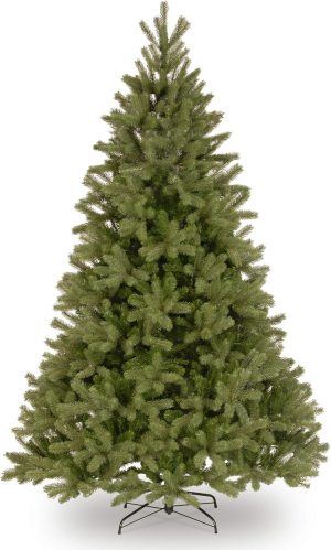 National Tree Company 7.5 ft Unlit Downswept Douglas Fir Artificial Christmas Tree, 1,867 Tips, Includes Stand, Green