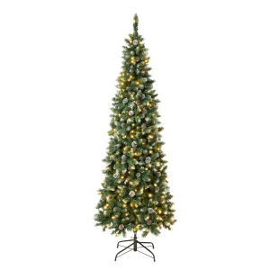 7.5 ft. Pre-Lit Oakley Hills Slim Tree with LED Lights, Plug-In